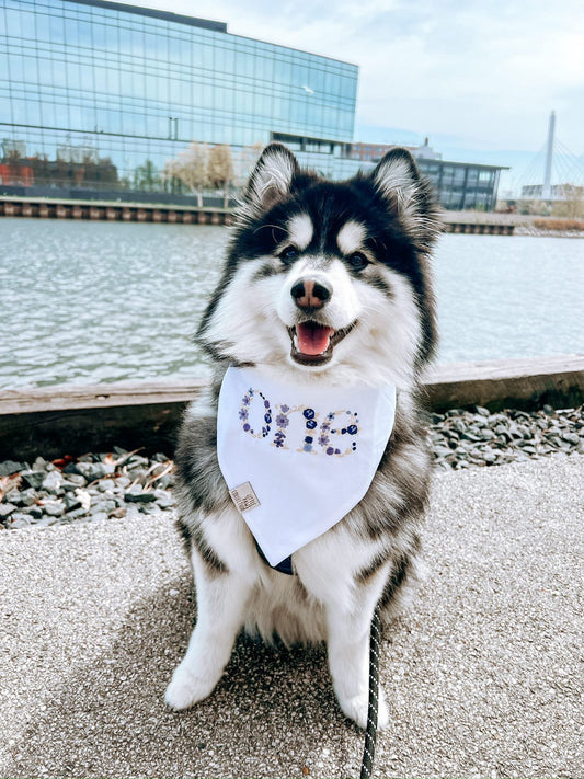 Custom Floral NUMBER Bandana