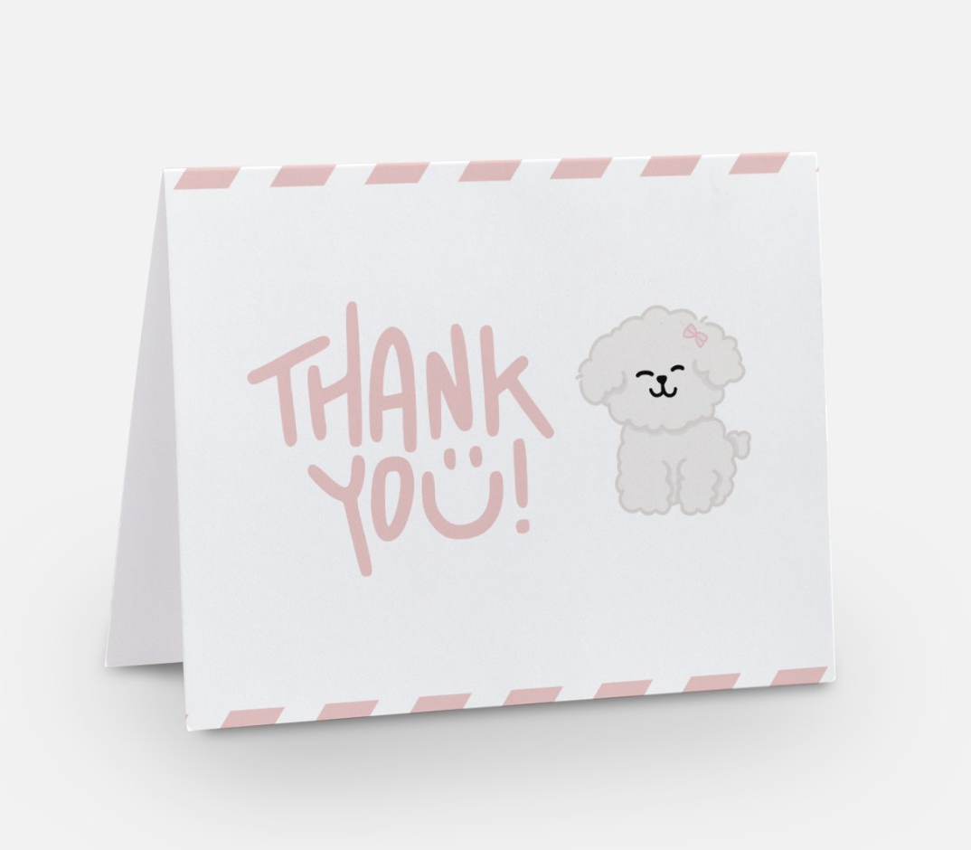 THNAK YOU DOODLE CARD (WHITE)