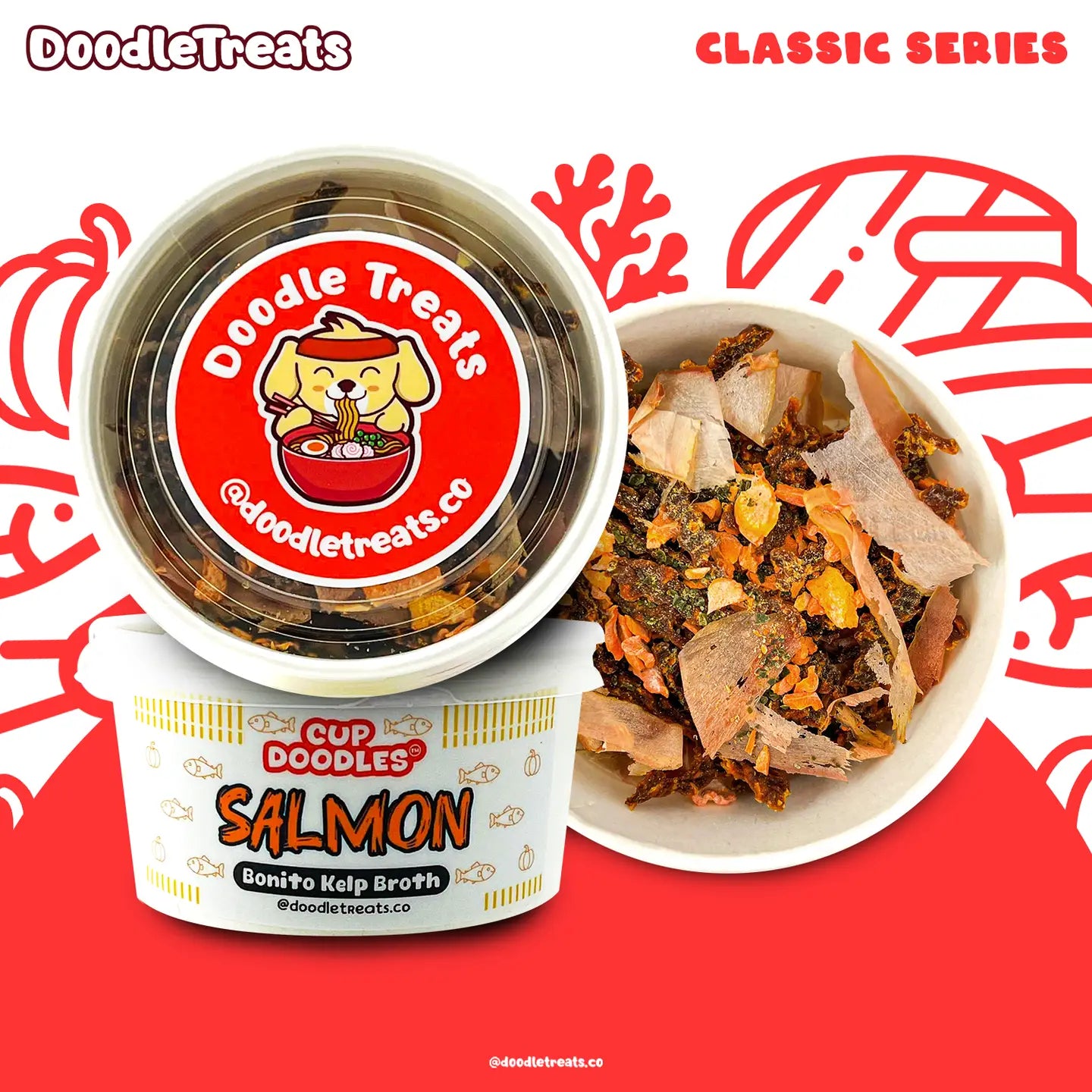 Salmon Cup Noodles For Dogs and Cats