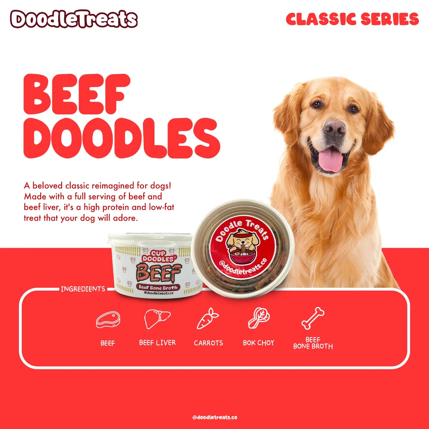 Beef Cup Noodles For Dogs and Cats