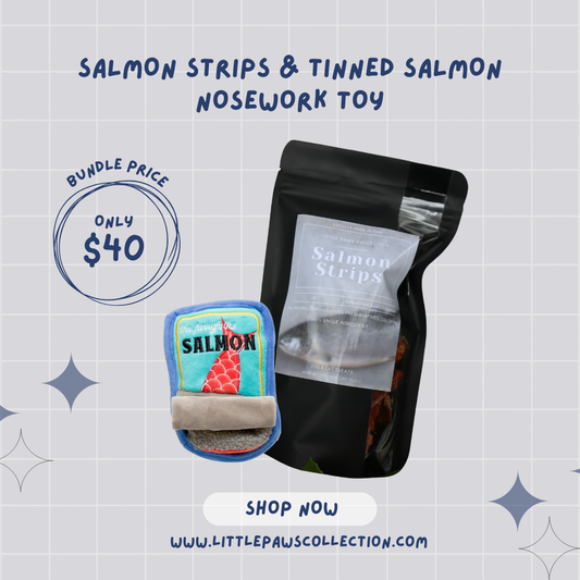 SALMON STRIPS & TINNED SALMON NOSEWORK TOY