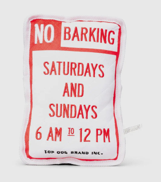 NO BARKING SIGN