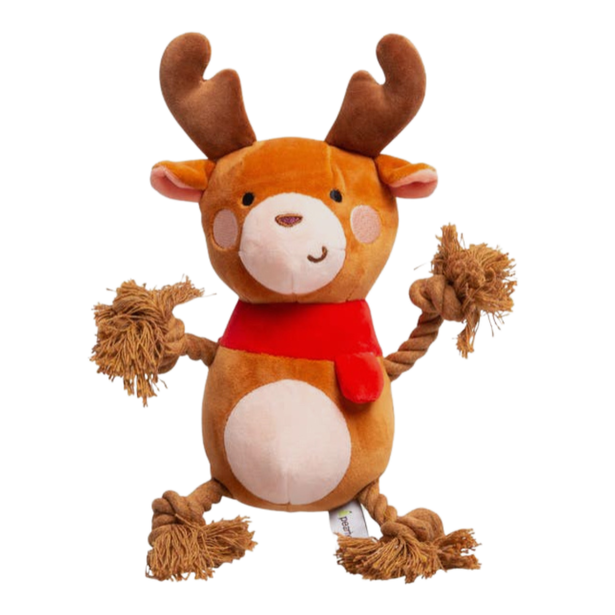 REINDEER PLUSH ROPE CHRISTMAS DOG TOY