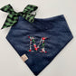 Custom Letter Blue Corduroy BANDANA