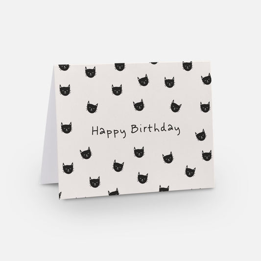 HAPPY BIRTHDAY BLACK CAT CARD