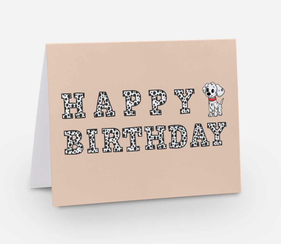 HAPPY BIRTHDAY DALMATIAN CARD