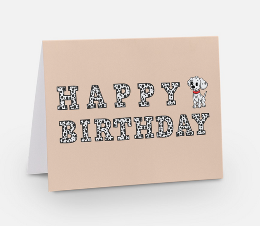 HAPPY BIRTHDAY DALMATIAN CARD