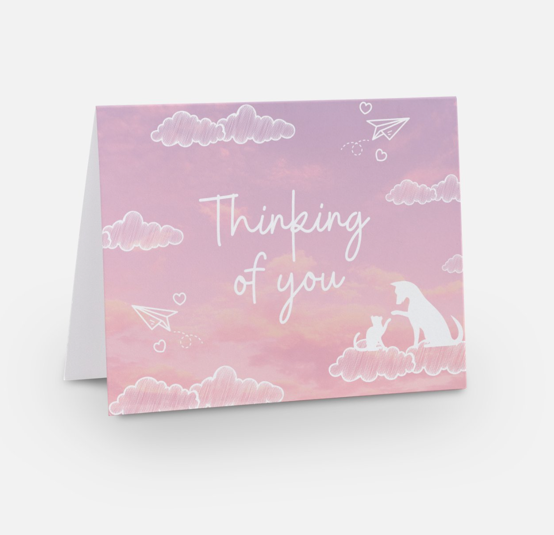 THINKING OF YOU CARD (CAT & DOG)