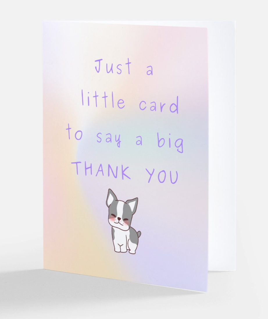 THANK YOU BOSTON TERRIER CARD