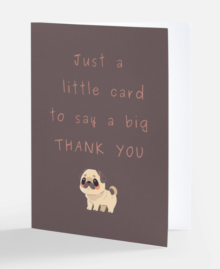 THANK YOU PUG CARD