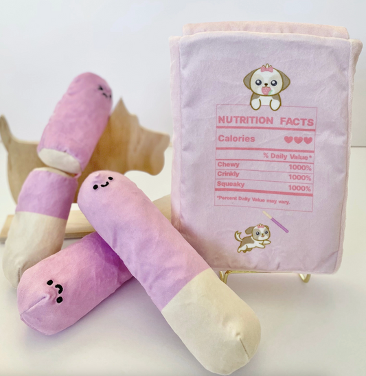 STRAWBERRY PAWKY INTERACTIVE/NOSEWORK 4 Piece Dog Toy - Blushiez
