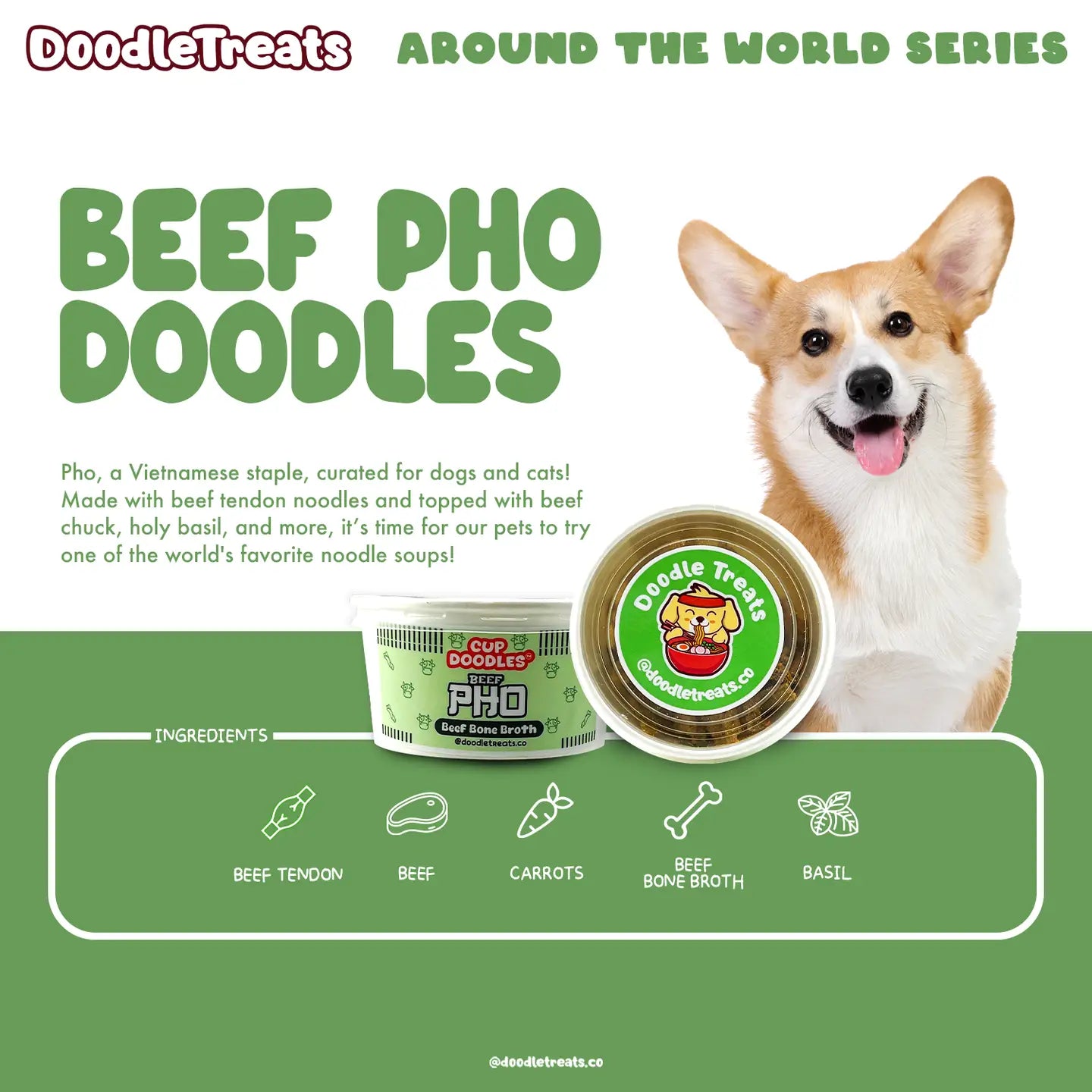 Beef Pho Cup Noodles For Dogs and Cats