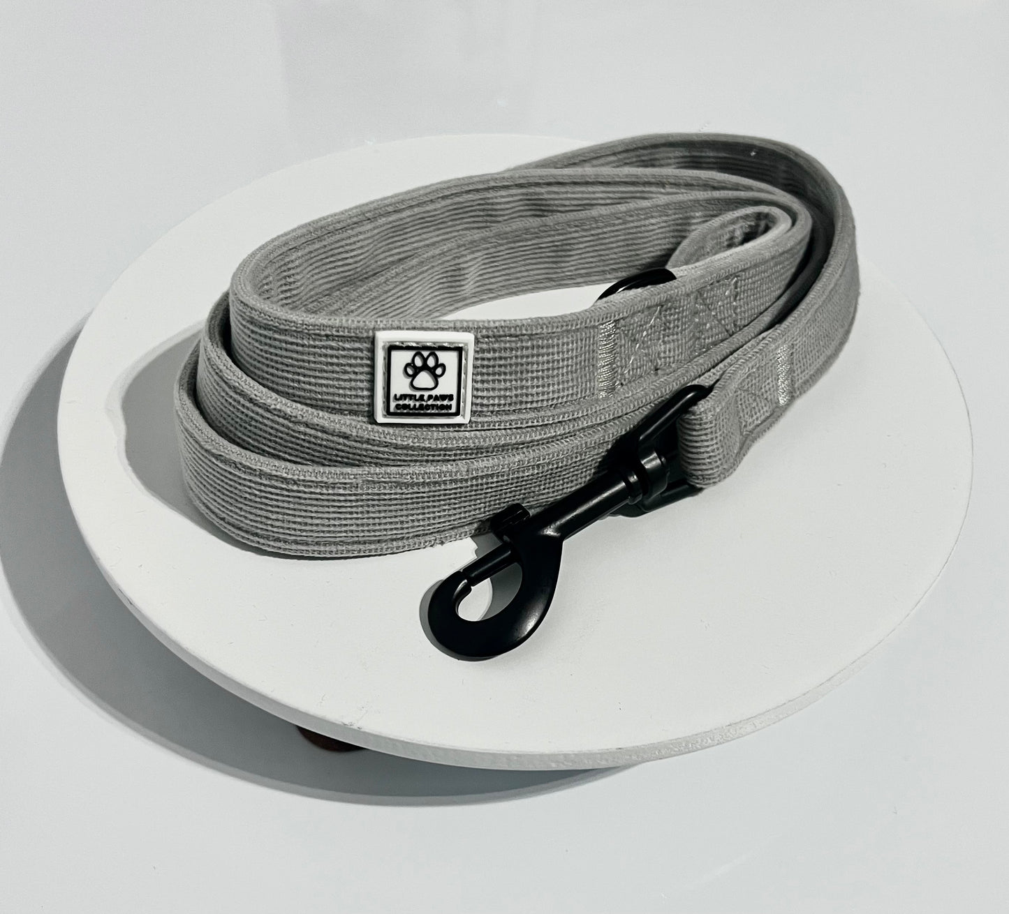 Grey Corduroy Leash