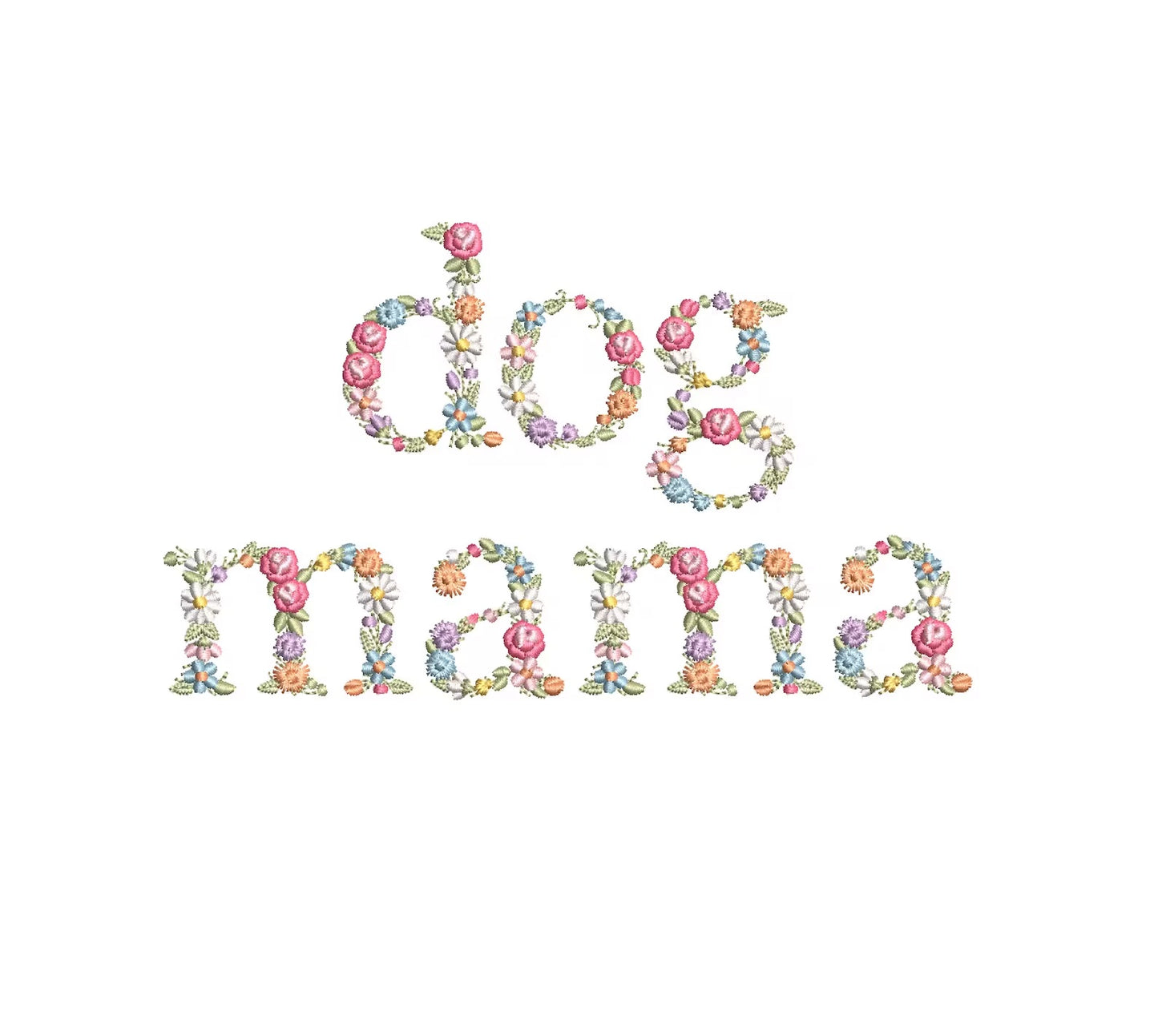 Custom Floral DOG MAMA Sweatshirt (White)