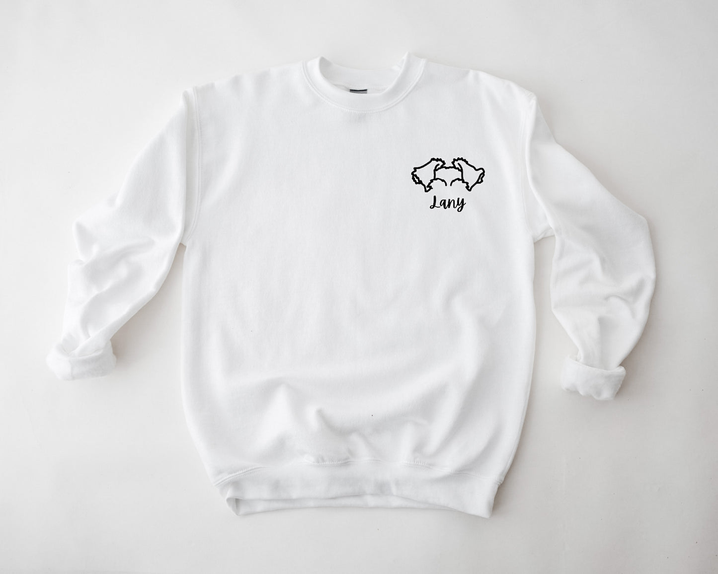 DOG EARS CREWNECK WHITE